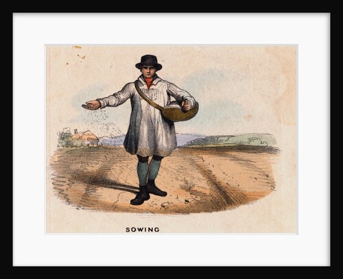 Illustration Depicting a Farmer Sowing a Field by Hand by Anonymous