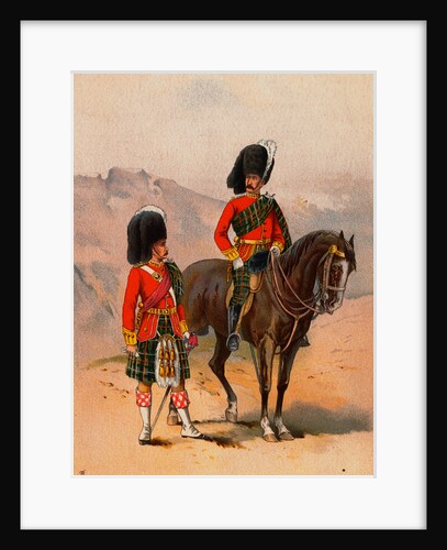 Tartan-Clad Scottish Soldiers by Anonymous