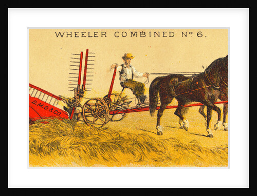 Farmer Driving Mowing Machine by Anonymous