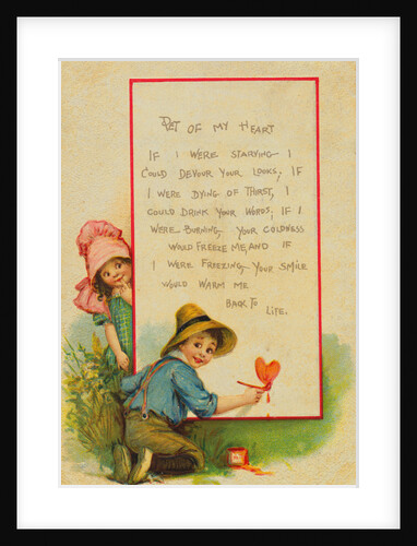 Boy Writing a Love Poem by Anonymous
