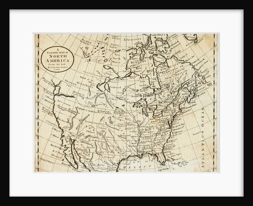 Map of North America by Anonymous