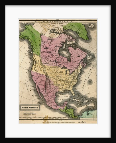 Map of North America by Anonymous