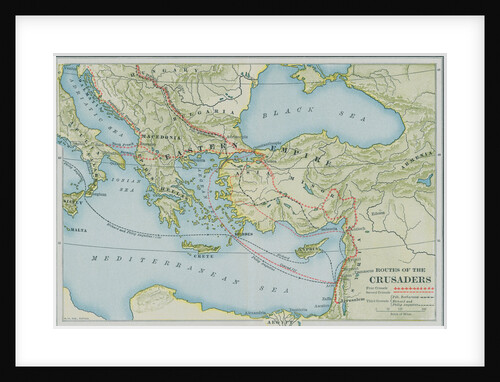 Map Showing Routes During Crusades by Anonymous