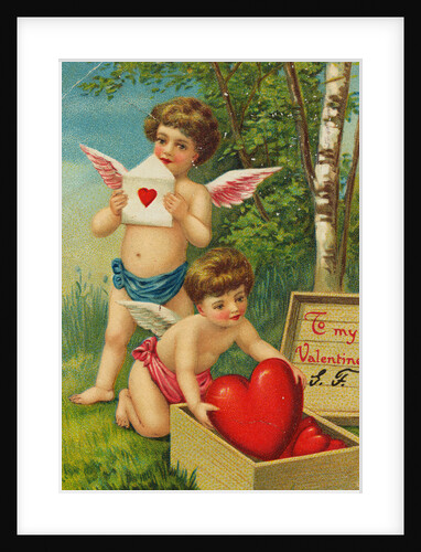 Cherub Pulling Heart from Box by Anonymous