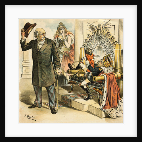 Otto von Bismarck Resigning to Emperor William II by Anonymous