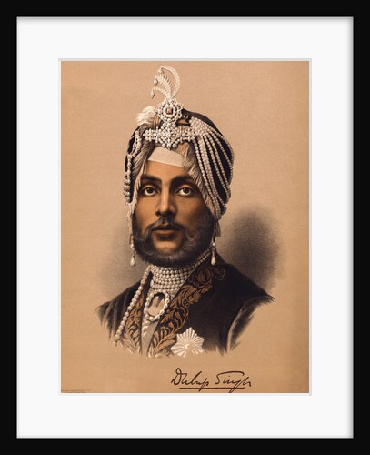 Portrait of Dhuleep Singh in Royal Headdress by Anonymous