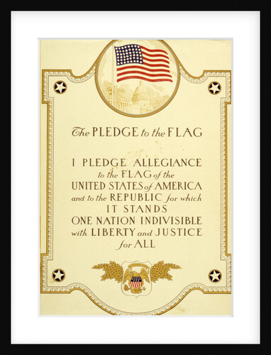 The US Pledge of Allegiance by Anonymous