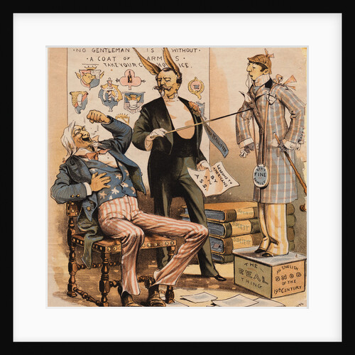 Political Illustration Depicting Uncle Sam Laughing by Anonymous