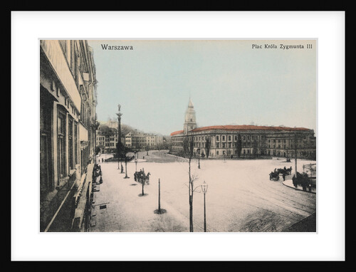 Postcard Showing Street of Warsaw by Anonymous