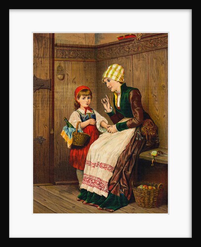 Little Red Riding Hood Being Instructed by Her Mother by Anonymous