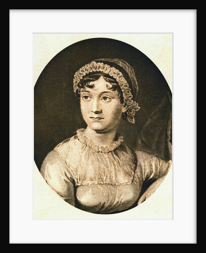 Detail of Portrait Engraving of Jane Austen by Anonymous