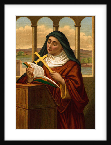 St. Brigit of Kildare Reading the Bible by Anonymous