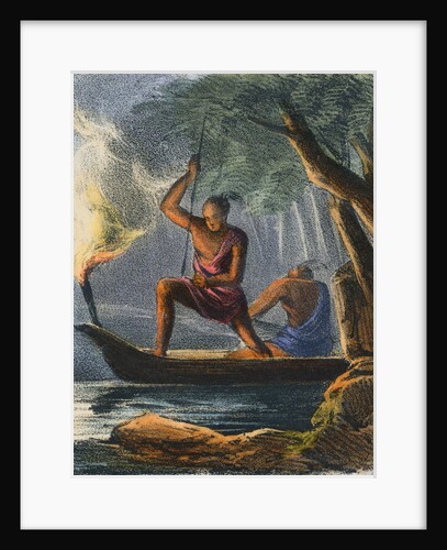 Indian Man Aiming Spear by Anonymous