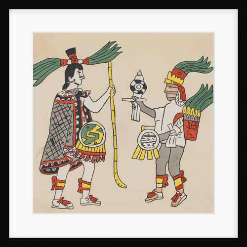 Illustration of Yacatecuhtli and Tezcatlipoca by Anonymous