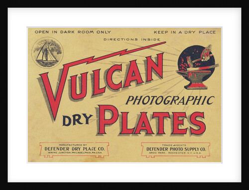 Advertisement for Vulcan Photographic Dark Plates by Anonymous