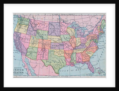 Map of the United States of America by Anonymous