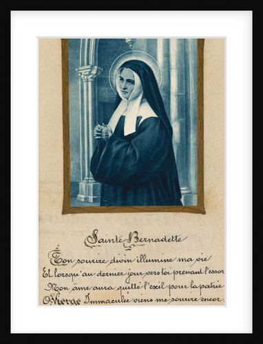 St. Bernadette of Lourdes by Anonymous
