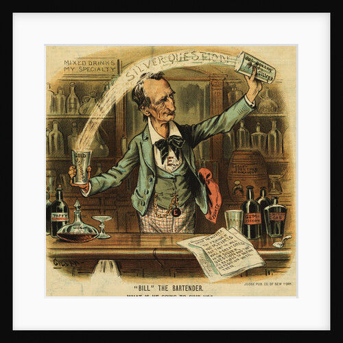 William Maxwell Everts in Political Bartending Cartoon by Anonymous
