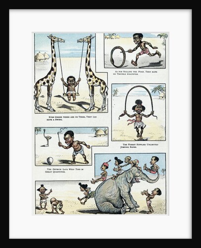 Stereotypical Illustration Depicting African Children in Their Villages by Anonymous