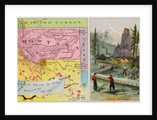 Illustration of Gold Mining in the Montana Area by Anonymous
