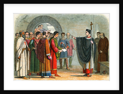 Drawing of Thomas A. Becket Admonishing Earl of Leicester by Anonymous
