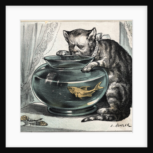 Polit Cartoon/Us Grant As Fish At Bowl by Anonymous