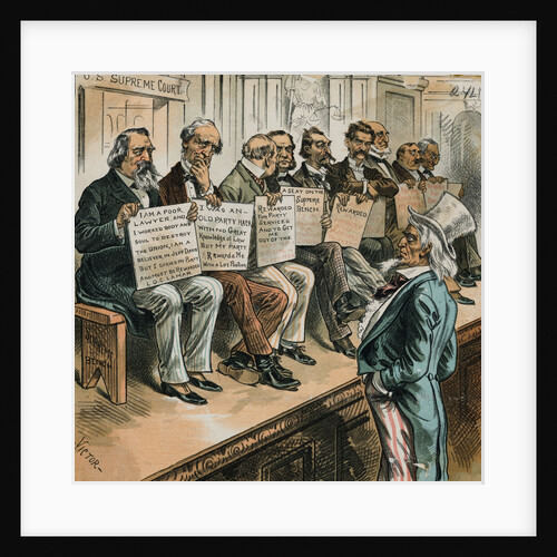 Supreme Court Members with Posters of Secrecy by Anonymous