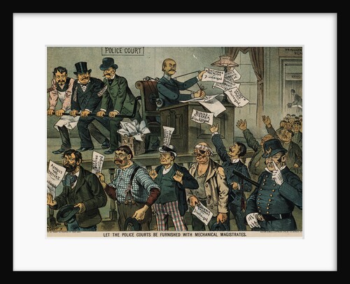 Illustration Depicting Police Court Shortcomings by Oppet