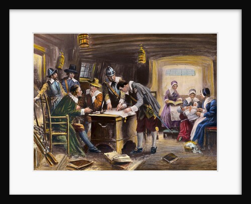 The Signing of the Mayflower Compact by E. Moran