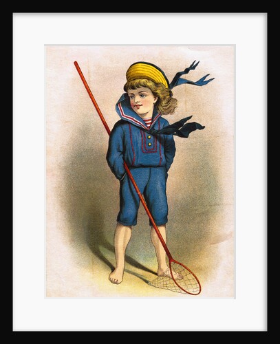 Boy in Sailor Suit with Butterfly Net by Anonymous