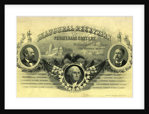 Illustrated Invitation to Inaugural Reception for President Garfield by Anonymous