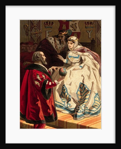 Portrait of Columbus and Queen Isabella by Anonymous