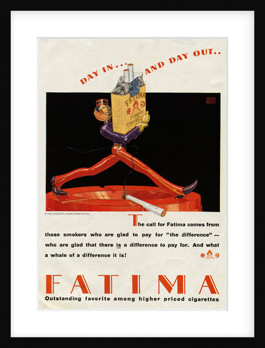 Advertisement for Fatima Cigarettes by Anonymous