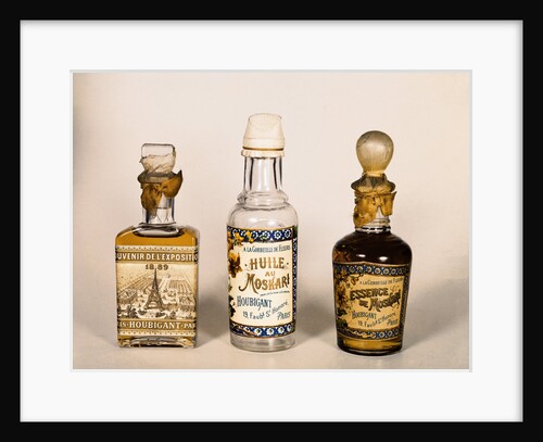 Three Perfume Bottles, Essence of Moskari - Houbigant by Anonymous