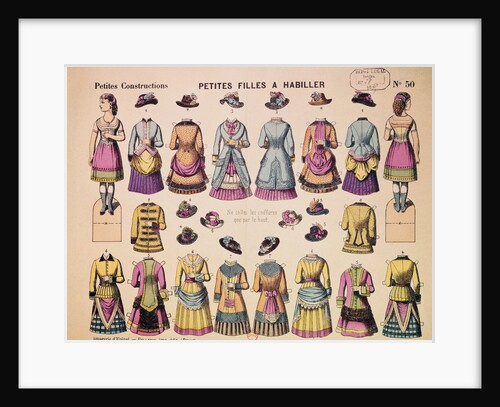19th-Century French Paper Dolls by Anonymous