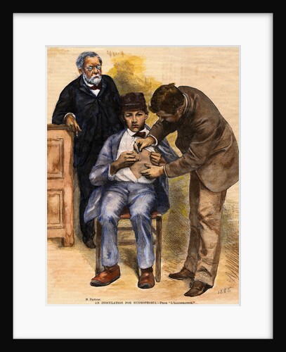Print of Pasteur Performing Rabies Treatment on Patient by Anonymous