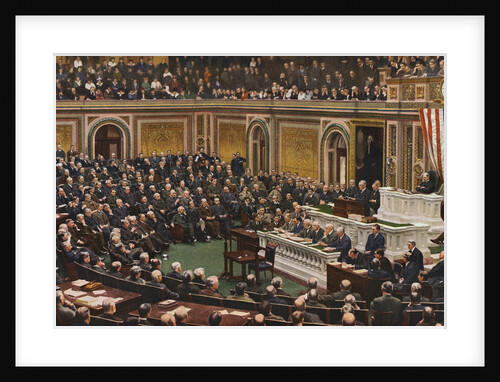 Woodrow Wilson Speaking to Congress in July Nineteen Eighteen by Anonymous