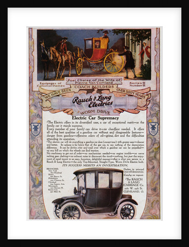 Advertisement for Newly Designed Rauch and Lang Electric Car by Anonymous