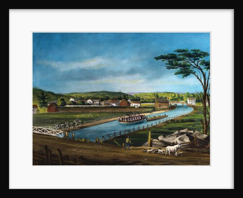 Illustration of Scene on Erie Canal by Anonymous