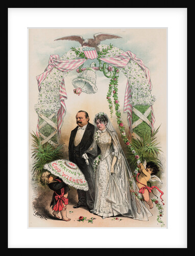 Cartoon on President Grover Cleveland's Political Marriage by Anonymous