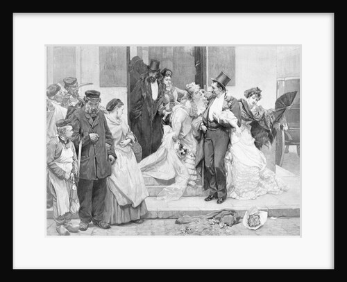 Poor Citizens Gazing at Well Dressed Patrons by Anonymous