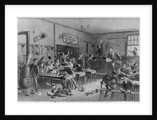 Children Playing Pranks in Rural School by Anonymous
