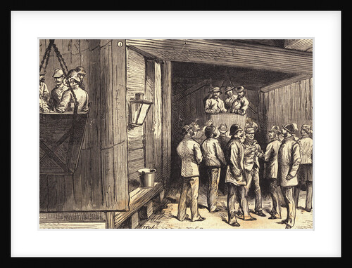 Worders Descending into Tunnel by Anonymous