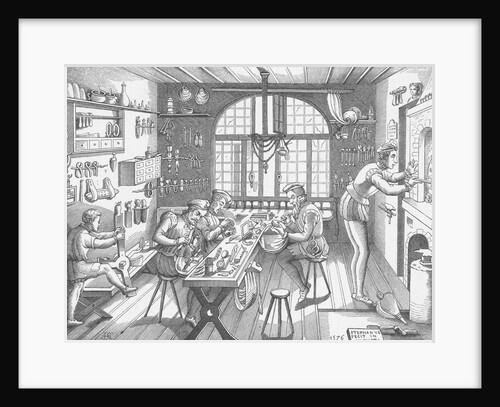 Guilds Working in Goldsmith Shop by Anonymous