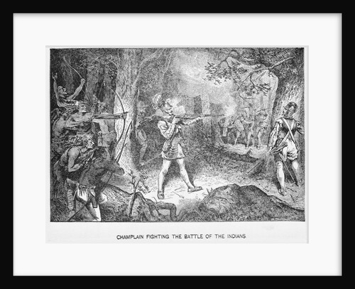 Champlain Fighting Indians by Anonymous