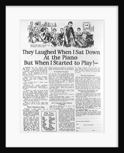 Advertisement for Music Lessons by Mail