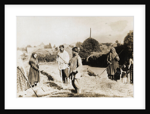 Flax Farmers Resting Taking Moment of Rest by Anonymous