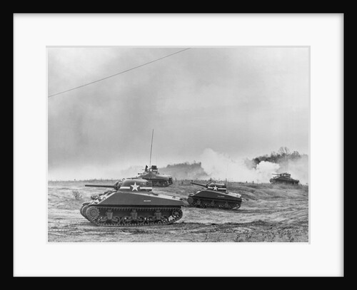 United States Tanks on Field Mission in World War II by Anonymous