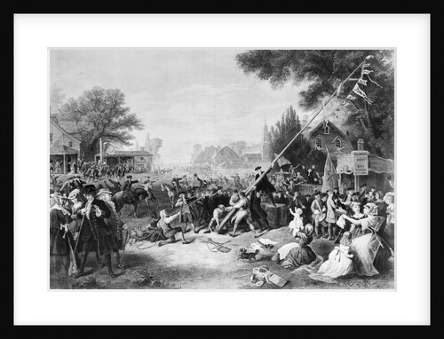Spectators with Soldiers Raising the Liberty Pole by Anonymous
