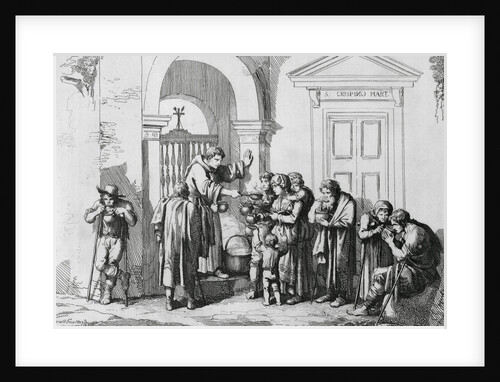 Charity Dispensed by Roman Monk
